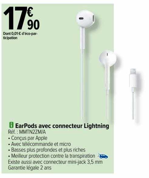 earpods avec connecteur lightning