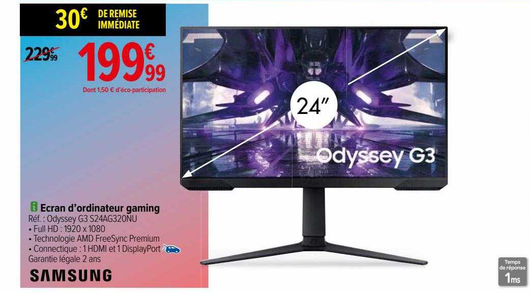 écran d'ordinateur gaming samsung