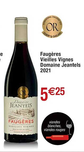 Faugères Vieilles Vignes Domaine Jeantels 2021