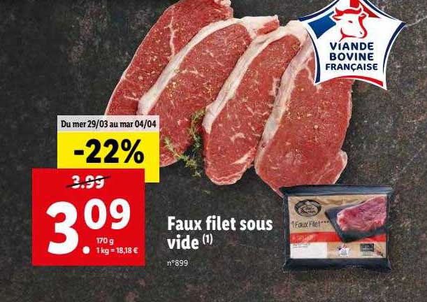 faux filet sous vide