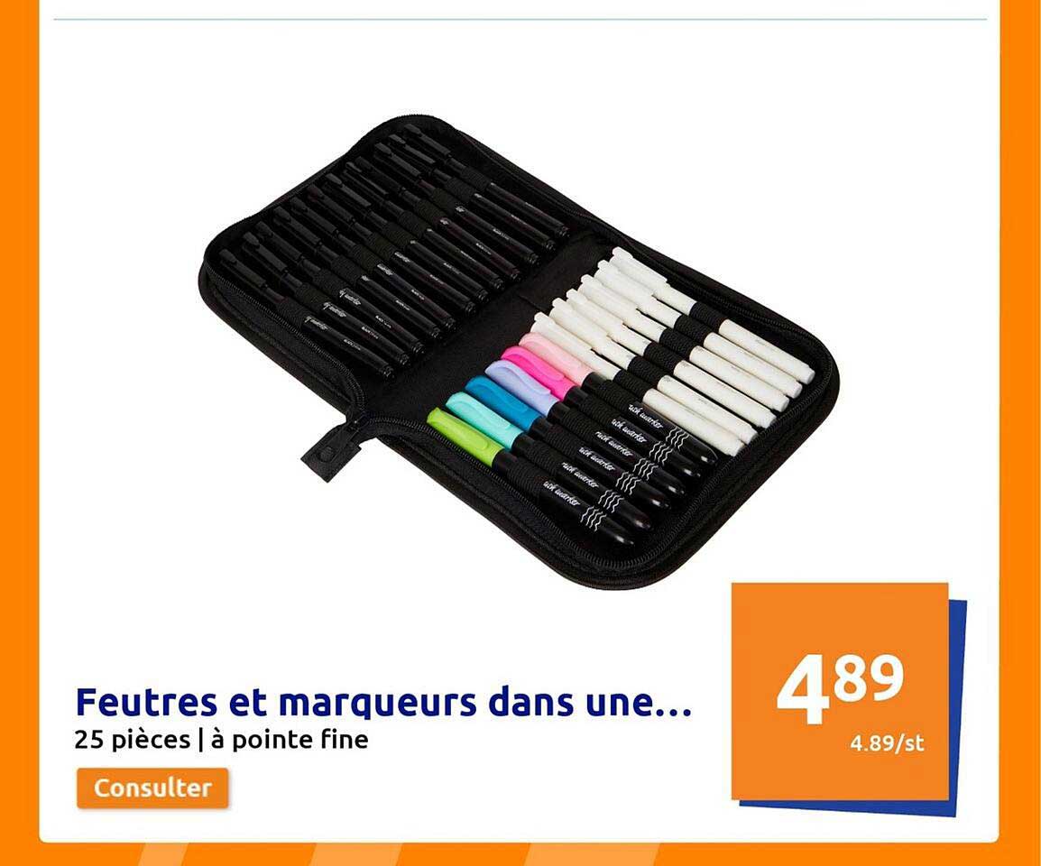 feutres et marqueurs dans une...