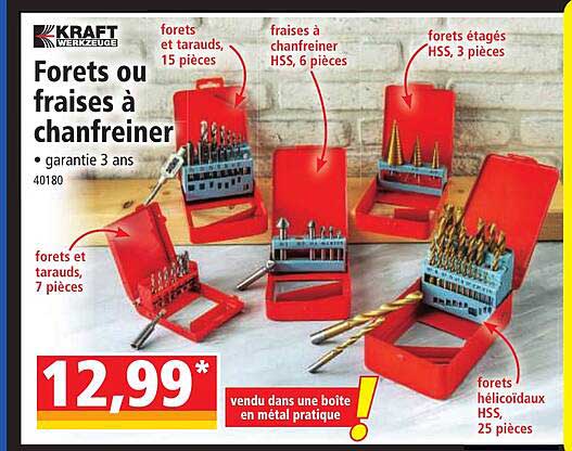 forêts ou fraises à chanfreiner kraft werkzeuge