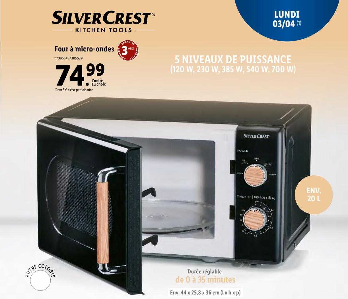 four à micro-ondes silvercrest