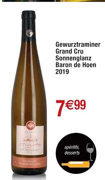 gewurztraminer grand cru sonnenglanz baron de hoen 2019