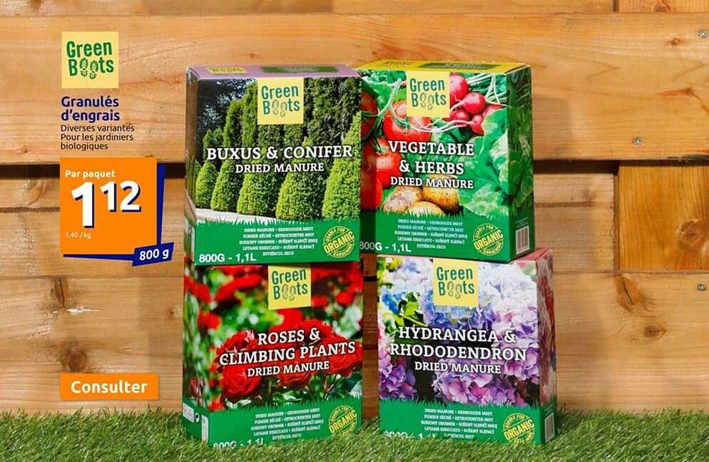 granulés d'engrais green boots