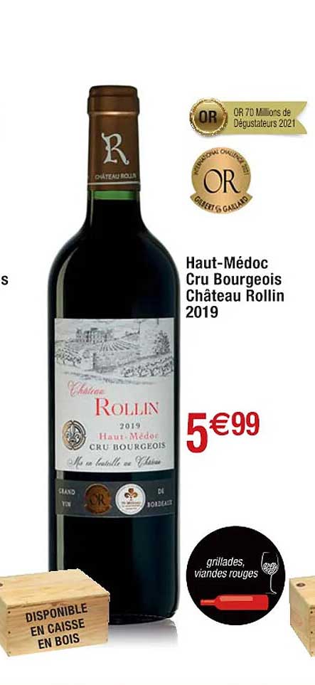 haut-médoc cru bourgeois château rollin 2019
