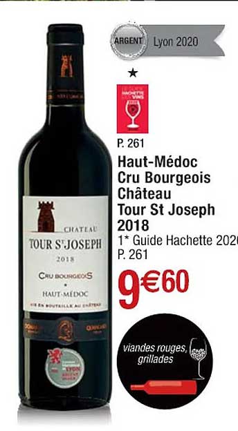 haut-médoc cru bourgeois château tour st joseph 2018