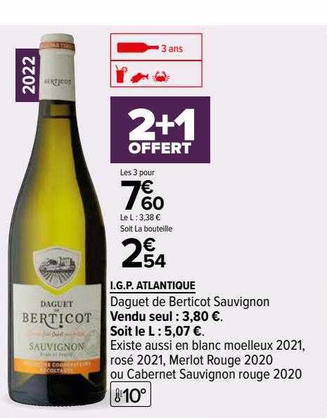 i.g.p. atlantique daguet de berticot sauvignon