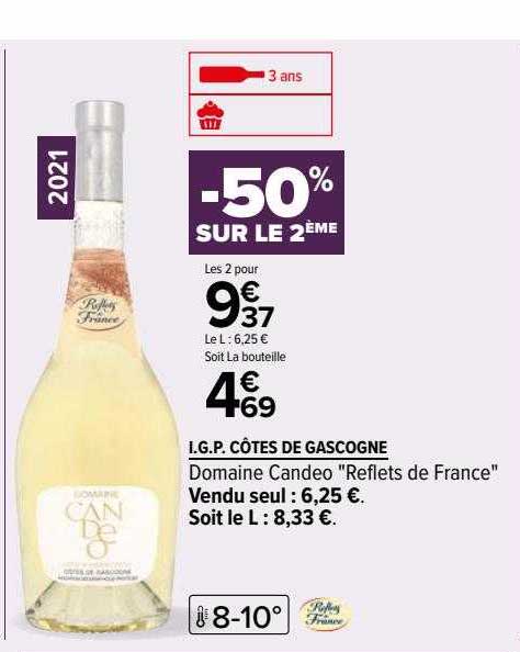 i.g.p. côtes de gascogne domaine candeo "reflets de france"