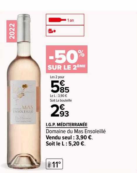 i.g.p. méditerranée domaine du mas ensolleillé