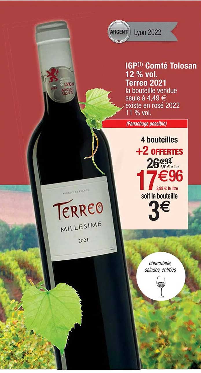 igp comté tolosan 12% vol. terreo 2021