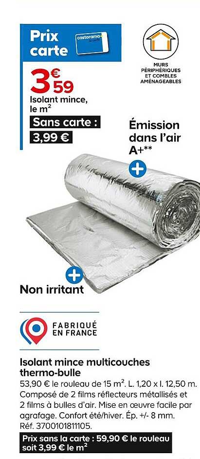 isolant mince multicouches thermo-bulle