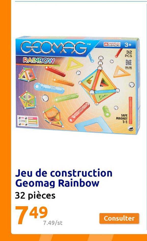 jeu de construction geomag rainbow