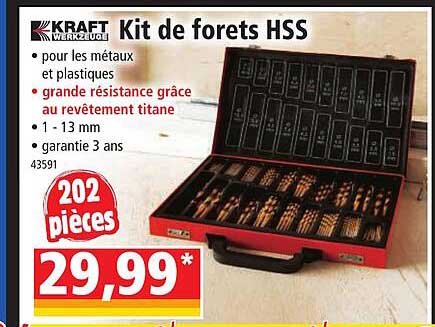 kit de forêts hss kraft werkzeuge