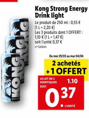 kong strong energy drink light