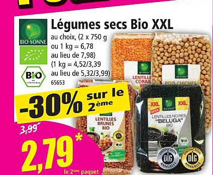 légumes secs bio xxl bio sonne