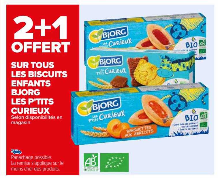 les biscuits bjorg les p'tits curieux