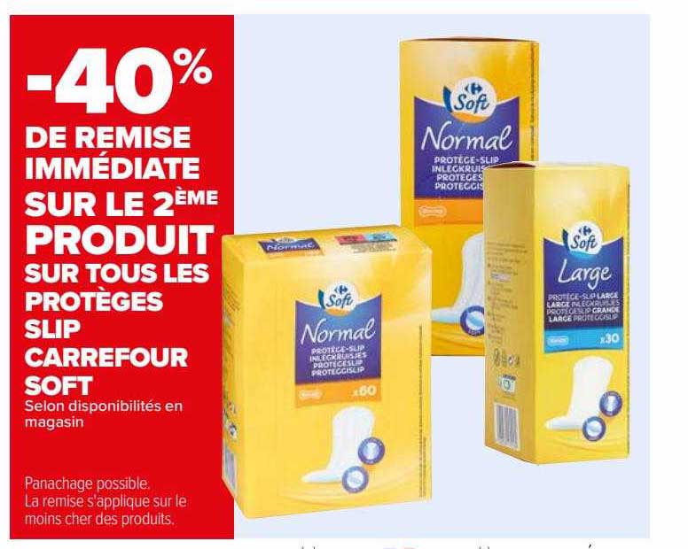 les protèges slip carrefour soft