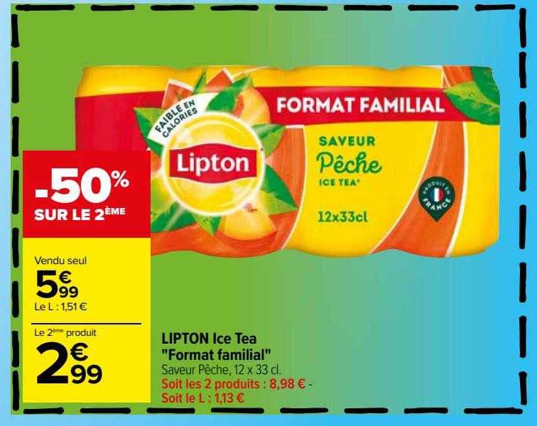 lipton ice tea "format familial"