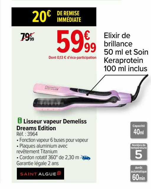 lisseur vapeur demeliss dreams edition