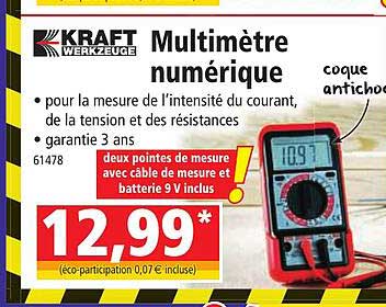 multimètre numérique kraft werkzeuge
