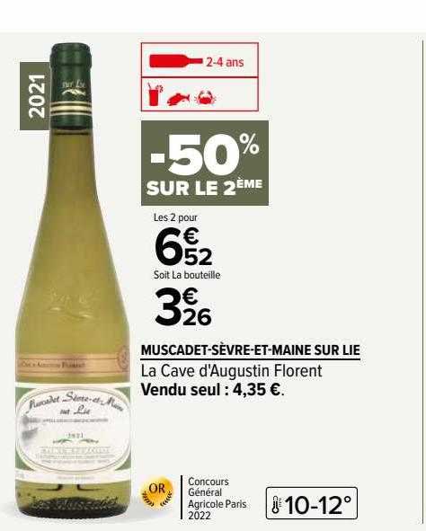 muscadet-sèvre-et-maine sur lie la cave d'augustin florent