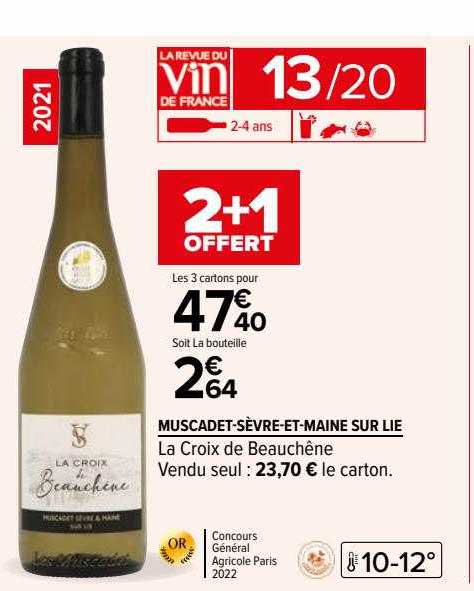 muscadet-sèvre-et-maine sur lie la croix de beauchêne
