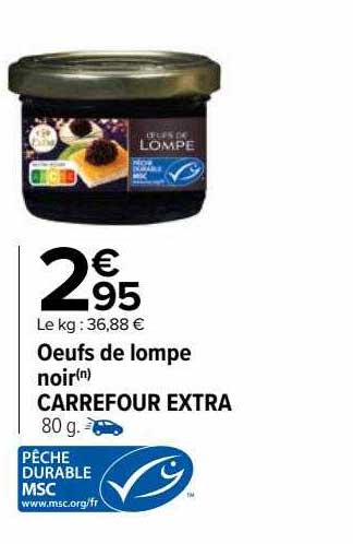 œufs de lompe noir carrefour extra