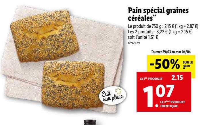 Pain Spécial Graines Céréales