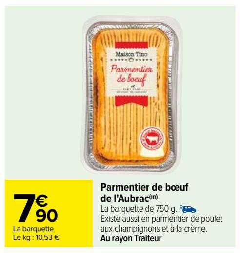 parmentier de bœuf de l'aubrac