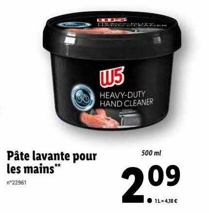 pâte lavante pour les mains w5
