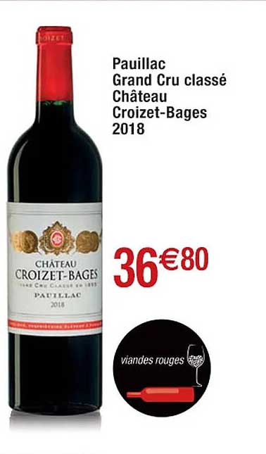 pauillac grand cru classé château croizet-bages 2018