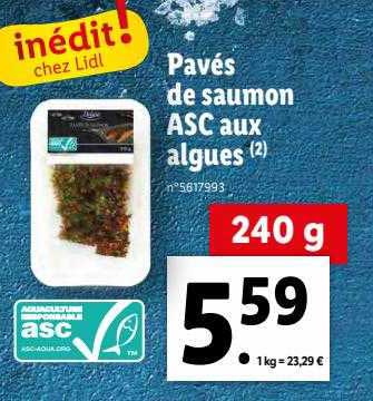 pavés de saumon asc aux algues