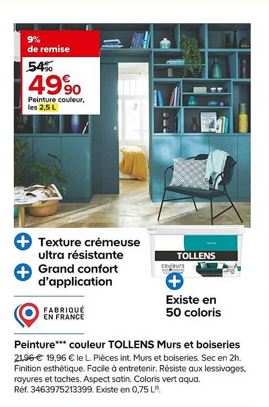 peinture couleur tollens murs et boiseries