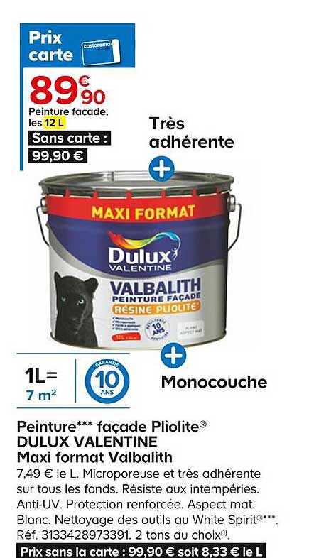 peinture façade pliolite dulux valentine maxi format valbalith