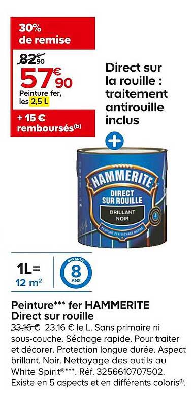 peinture fer hammerite direct sur rouille