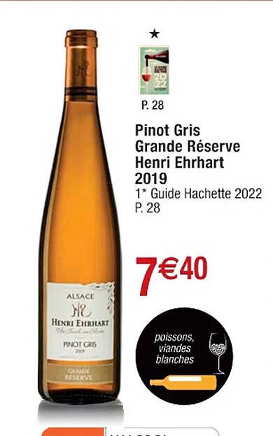 pinot gris grande réserve henri ehrhart 2019