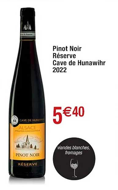 pinot noir réserve cave de hunawihr 2022