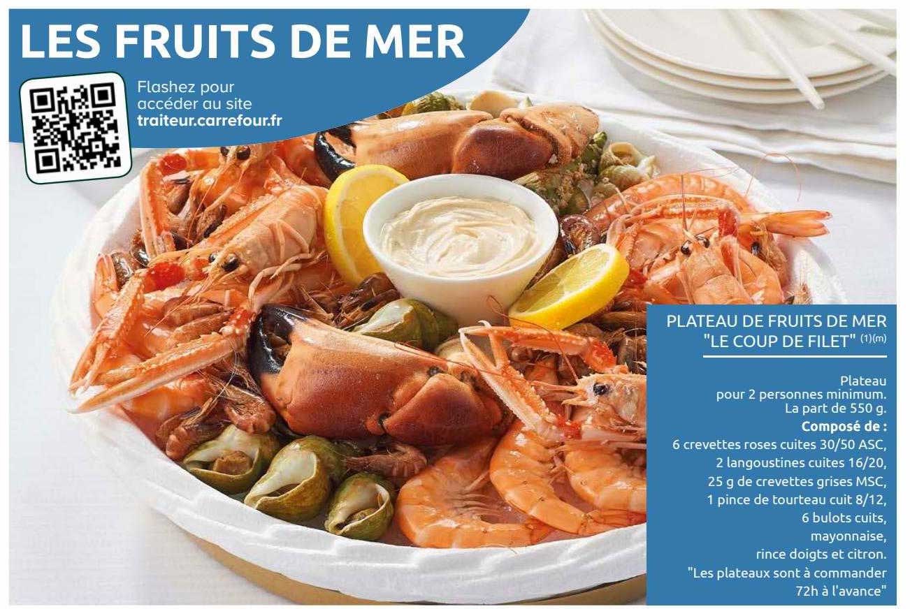 plateau de fruits de mer "le coup de filet"
