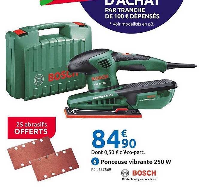 ponceuse vibrante 250w bosch