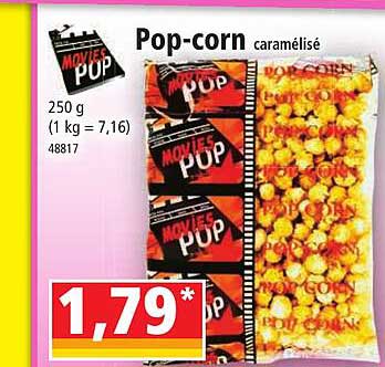 pop-corn caramélisé movies pop