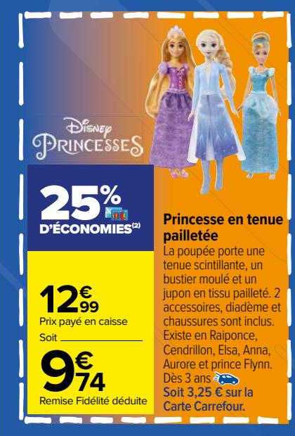 princesse en tenue pailletée