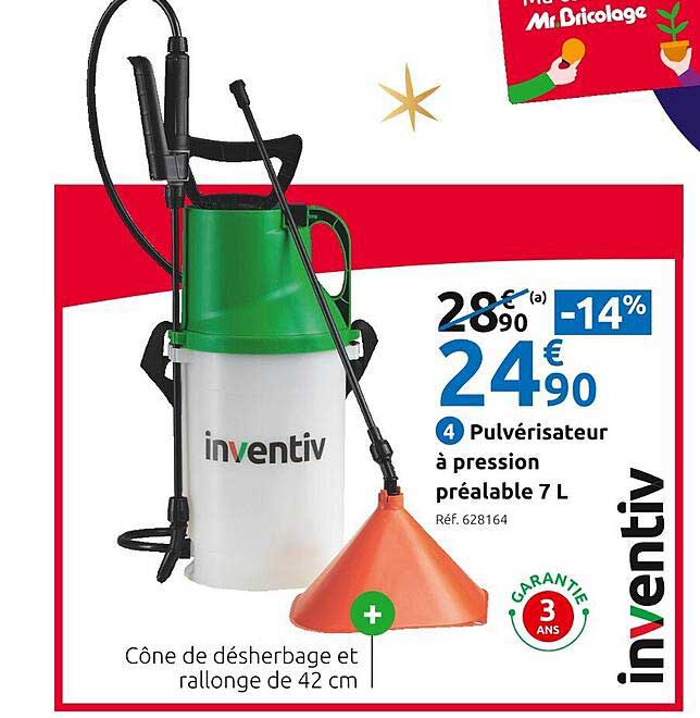 Pulvérisateur à Pression Préalable 7l Inventiv