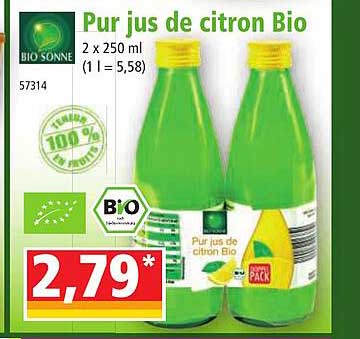 pur jus de citron bio bio sonne