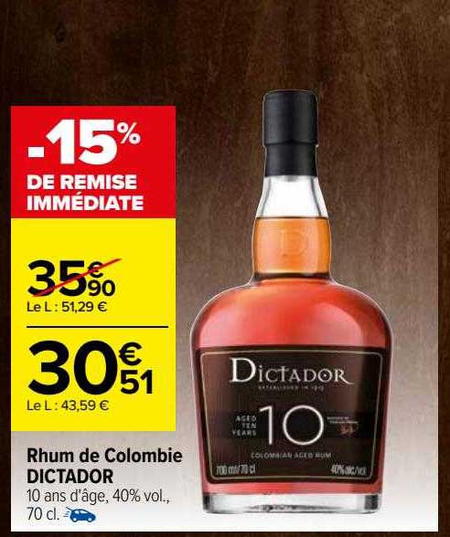 Rhum De Colombie Dictador