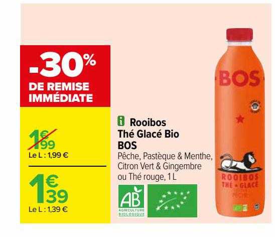 rooibos thé glacé bio bos