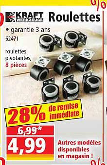 roulettes kraft werkzeuge