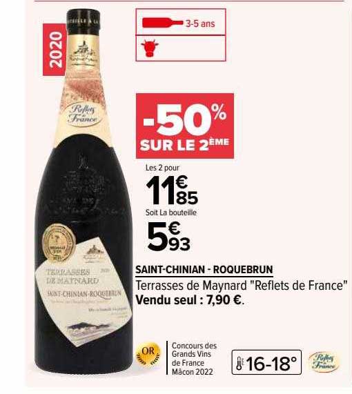 saint-chinian - roquebrun terrasses de maynard "reflets de france"