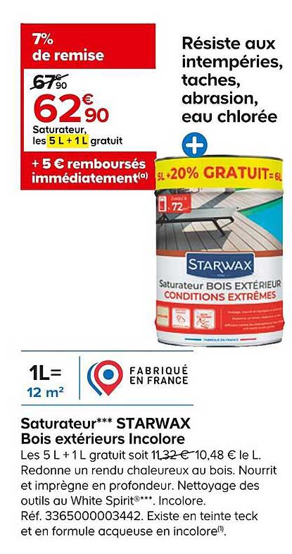 saturateur starwax bois extérieurs incolore