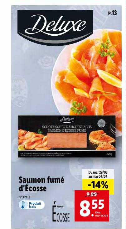 saumon fumé d'écosse deluxe